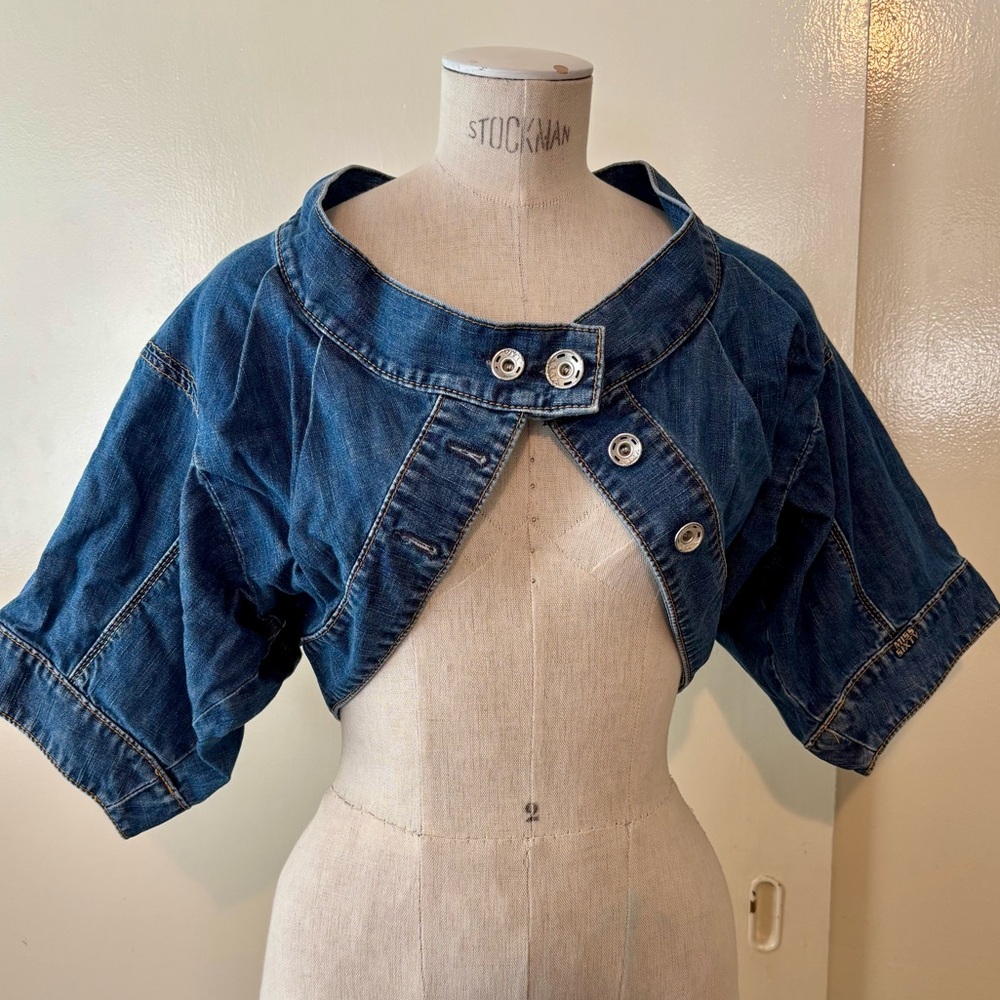 SOLD - RARE VTG Y2K Miss Sixty Transformer Cropped Denim Jacket Made In Italy